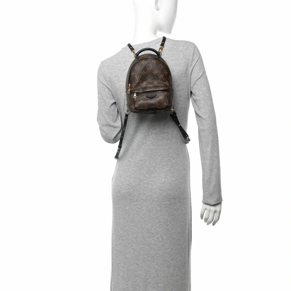 Louis Vuitton Palm Springs Mini Monogram Backpack & Crossbody w/COA